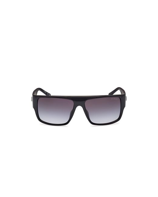 Guess Black Gu00165 01B Sunglasses Injected Smoke Squared Normal for men