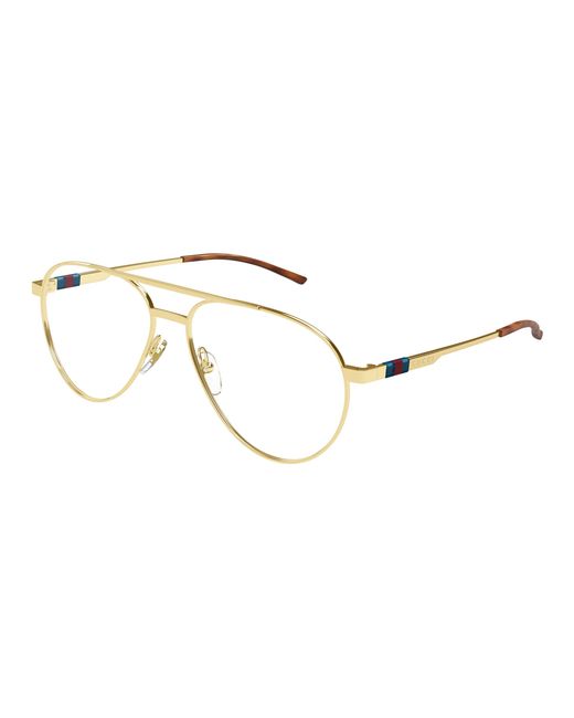 Gucci Black Gg1679O 002 Optical Frames Metal Transparent Pilot for men