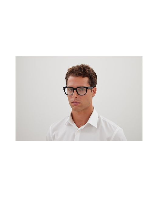 Montblanc Black Mb0321O 001 Optical Frames Acetate Transparent Squared for men