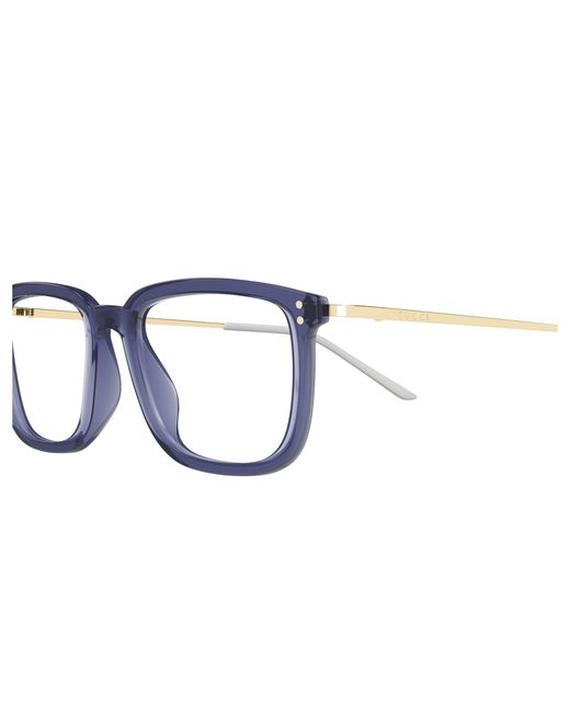 Gucci Black Gg1709O 007 Optical Frames Acetate Transparent Squared for men