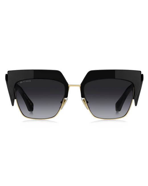 Etro Black Club 807/9O Sunglasses Metal Squared Normal Shaded