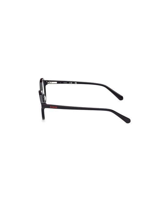 Guess Black Gu50166 001 Optical Frames Acetate Round Normal