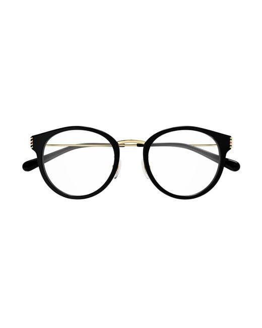 Gucci Black Gg1885Oa 002 Optical Frames Acetate Transparent Round