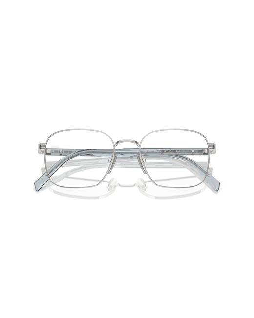 Prada Black Pr A55V 16T1O1 Optical Frames Metal Transparent Squared Normal for men