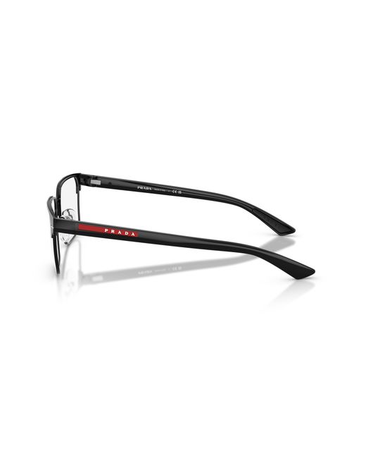 Prada Linea Rossa Black Ps 50Tv 1Ab1O1 Optical Frames Metal Transparent Squared Normal for men