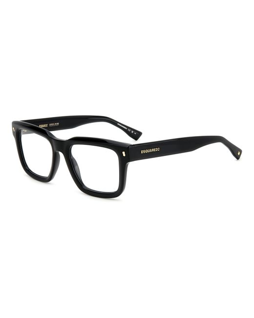 DSquared² Black D2 0090 807 Optical Frames Plastic Squared for men