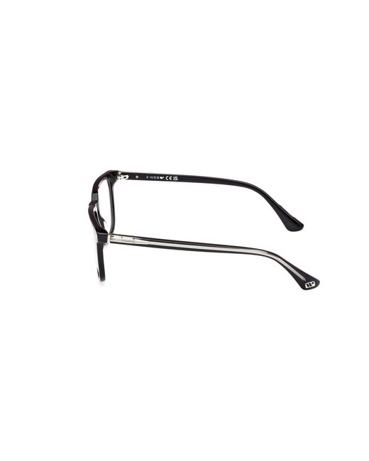 Web Black We5430 001 Optical Frames Acetate Squared Normal for men