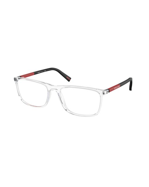 Prada Linea Rossa Black Ps 03Qv 2Az1O1 Optical Frames Injected Squared Normal for men