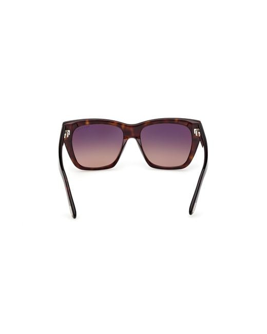 Tom Ford Black Ft1343 Flynn-02 52T Sunglasses Acetate Bordeaux Butterfly Normal