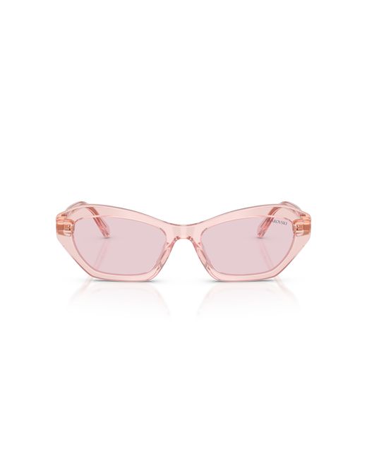 Swarovski Black Sk6048 1070P5 Sunglasses Acetate Cat Eye Photochromic