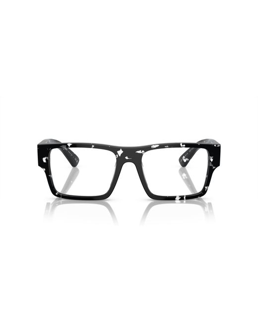Prada Black Pr A08V 15O1O1 Optical Frames Acetate Squared Normal for men