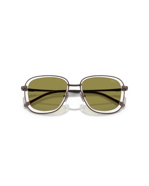 DIESEL Green Dl1017 1040/2 Sunglasses Metal Squared Normal