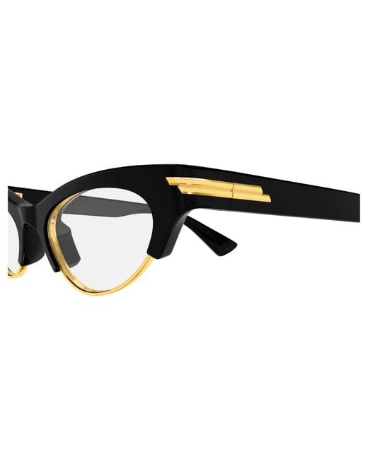 Bottega Veneta Black Bv1431S 009 Sunglasses Acetate Transparent Cat Eye