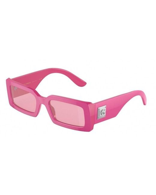 Dolce & Gabbana Pink Dg4416 33794Z Sunglasses Plastic Squared Mirror