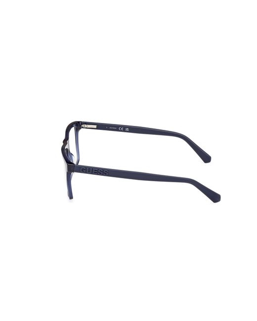 Guess Black Gu50186 090 Optical Frames Acetate Squared Normal for men