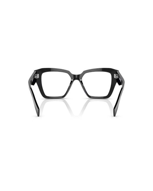 Prada Black Pr 09Zv 1Ab1O1 Optical Frames Acetate Transparent Squared Normal