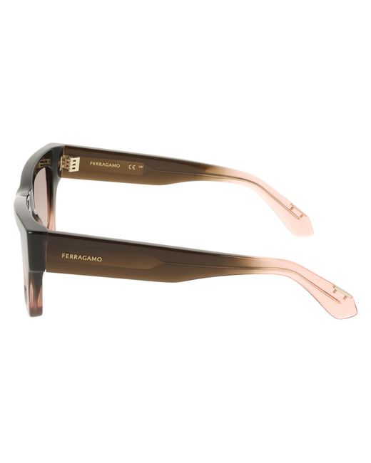 Ferragamo Black Sf2105S 234 Sunglasses Acetate Cat Eye Normal