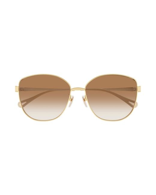 Chloé Black Ch0306Sk 004 Sunglasses Metal Squared