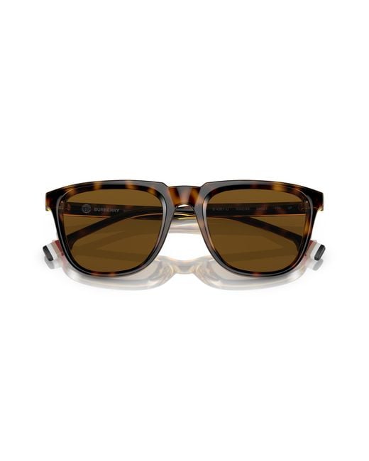 Burberry Black Be4381U 300283 Sunglasses Plastic Squared Polarized for men