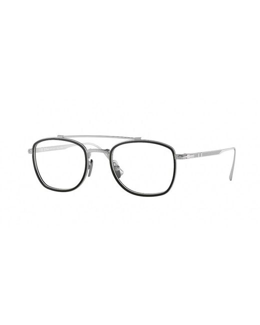 Persol Black Po5005Vt 8006 Optical Frames Titanium Transparent Squared Normal for men