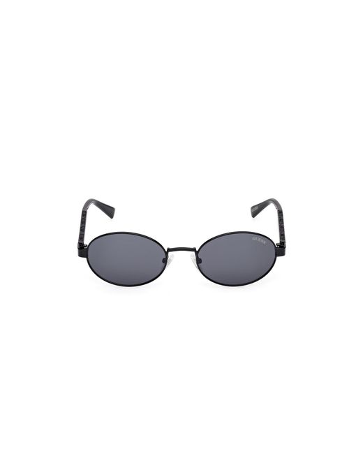 Guess Black Gu00232 01A Sunglasses Metal Smoke Round Normal