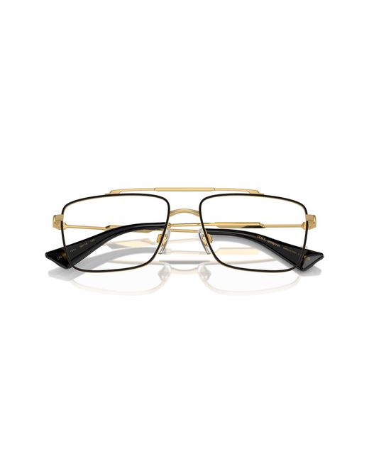 Dolce & Gabbana Black Dg1354 1311 Optical Frames Metal Transparent Squared Normal for men