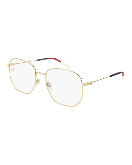 Gucci Black Gg0396O 002 Optical Frames Metal Transparent Squared