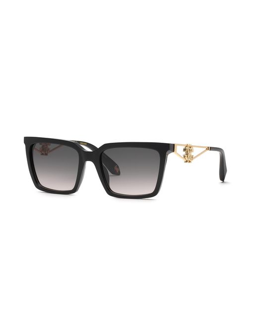 Roberto Cavalli Black Src157M 700 Sunglasses Acetate Smoke Squared Normal Nuanced