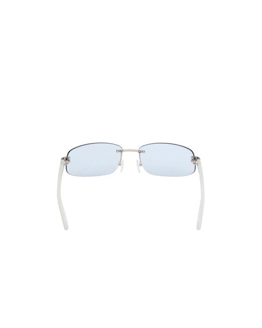 Adidas White Or0130 17V Sunglasses Metal Squared Photochromic