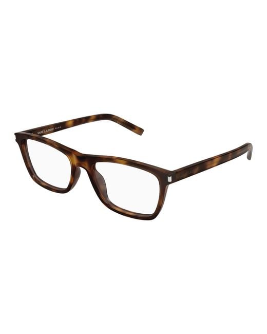 Saint Laurent Black Sl 841 007 Optical Frames Acetate Transparent Squared for men