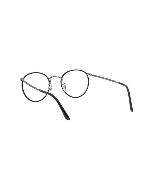 Giorgio Armani Black Ar 112Mj 3260 Optical Frames Metal Transparent Round Normal for men