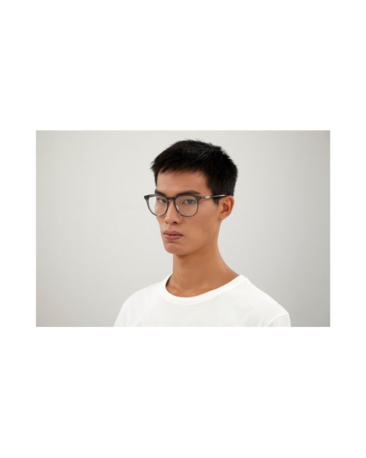 Gucci Black Gg1157O 005 Optical Frames Acetate Round for men