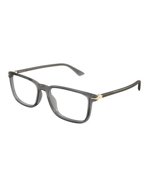Montblanc Black Mb0437O 003 Optical Frames Acetate Transparent Squared for men