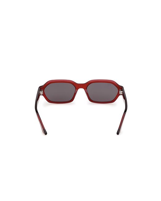 Gcds Red Gd0076 69A Sunglasses Acetate Smoke Geometric Normal