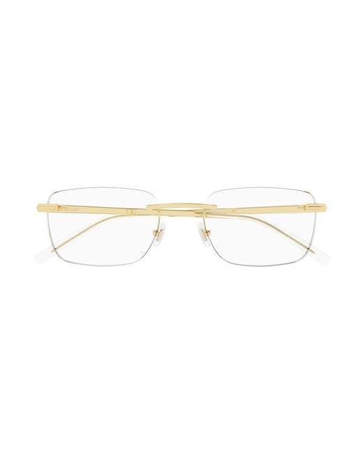 Montblanc Black Mb0279O 002 Optical Frames Metal Squared for men