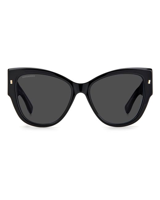 DSquared² Black D2 0016/S 2M2/Ir Sunglasses Acetate Cat Eye