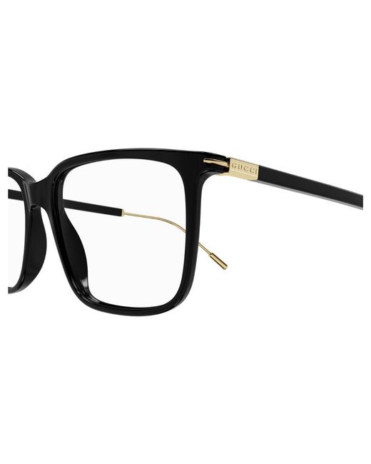 Gucci Black Gg1273O 001 Optical Frames Plastic Squared for men