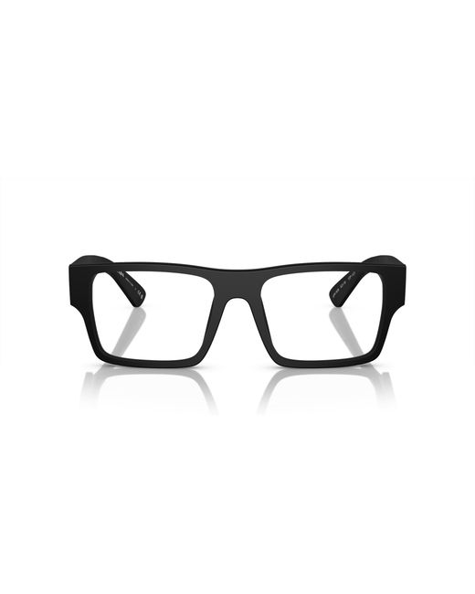 Prada Black Pr A08V 12P1O1 Optical Frames Acetate Transparent Squared Normal for men