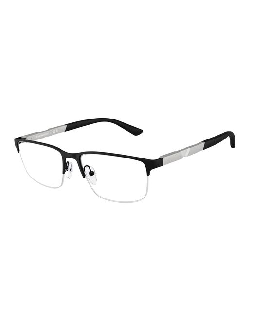 Emporio Armani Black Ea1164 3001 Optical Frames Metal Squared Normal for men