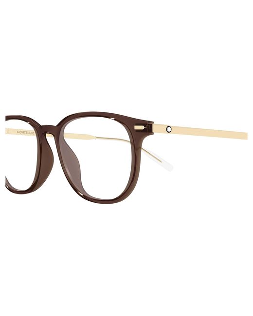 Montblanc Black Mb0448Oa 004 Optical Frames Injected Transparent Round for men