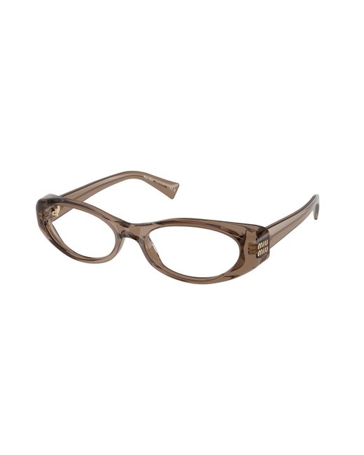 Miu Miu Black Mu 03Zv 26M1O1 Optical Frames Acetate Transparent Round Normal