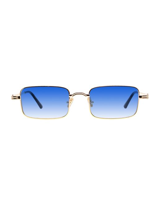 Xlab Blue Kapiti Sunglasses Metal Smoke Squared Polarized