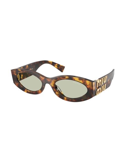 Miu Miu Black Mu 11Ws 0Mu 11Ws 14L50O Sunglasses Acetate Round Normal