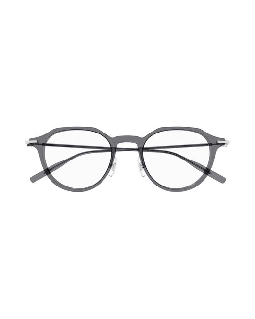Montblanc Black Mb0355O 003 Optical Frames Injected Transparent Round for men