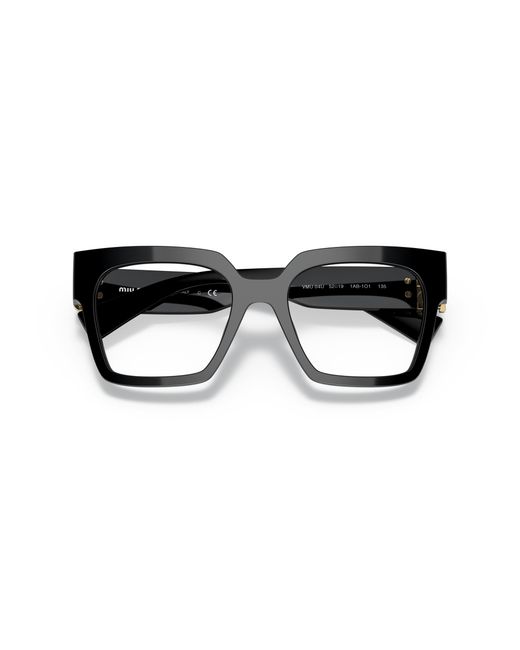 Miu Miu Black Mu 04Uv 1Ab1O1 Optical Frames Acetate Squared Normal