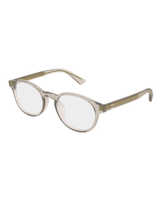 Gucci Black Gg2137Ok 002 Optical Frames Acetate Transparent Round for men