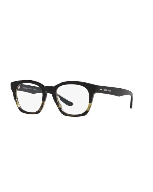 Giorgio Armani Black Ar7245U 6007 Optical Frames Acetate Transparent Squared Normal for men