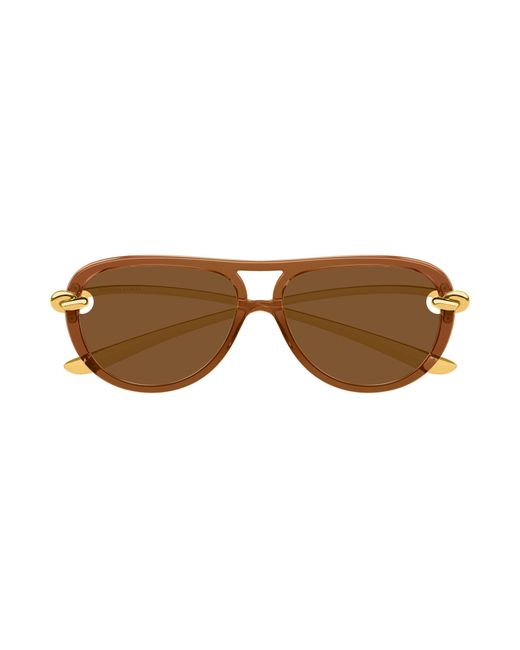 Bottega Veneta Black Bv1418S 004 Sunglasses Bio-Injected Pilot