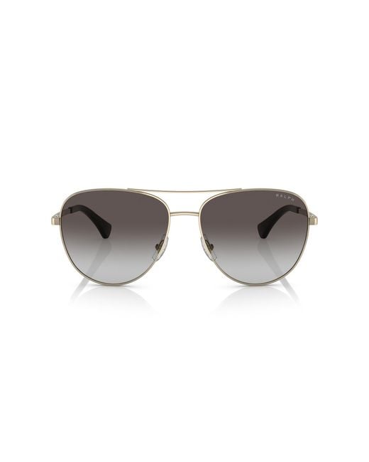 Ralph Lauren Black Ra4139 91168G Sunglasses Metal Pilot Shaded