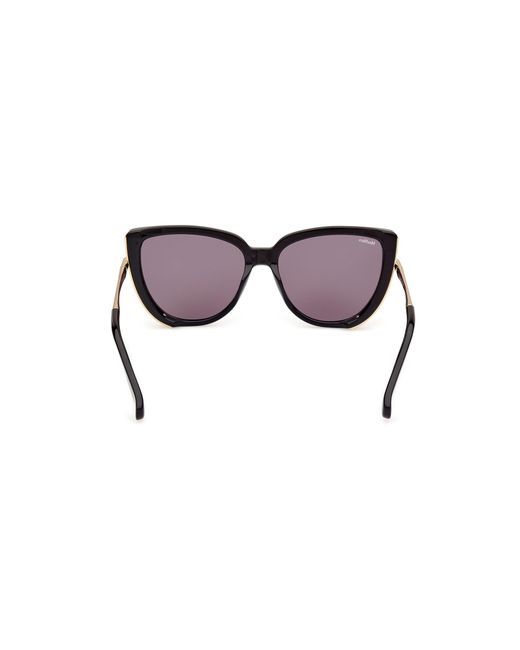 Max Mara Black Mm0095 Liz1 01A Sunglasses Acetate Smoke Cat Eye Normal